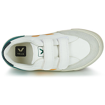 Veja Small V-12 Velcro Biały / Żółty / Zielony