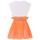 tekstylia Dziewczynka Sukienki krótkie Billieblush ANDORRE Biały / Pomarańczowy