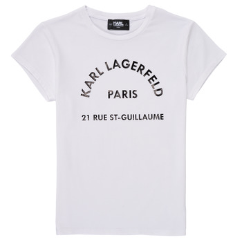 tekstylia Dziewczynka T-shirty z krótkim rękawem Karl Lagerfeld UNIFOMISE Biały