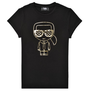 tekstylia Dziewczynka T-shirty z krótkim rękawem Karl Lagerfeld UNVEDIFE Czarny