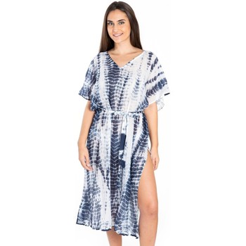 tekstylia Damskie Sukienki Isla Bonita By Sigris Ponczo Niebieski