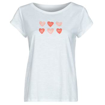 tekstylia Damskie T-shirty z krótkim rękawem Esprit BCI Valentine S Biały