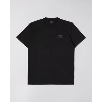 tekstylia Męskie T-shirty i Koszulki polo Edwin 45421MC000120 LOGO CHEST-BLACK Czarny