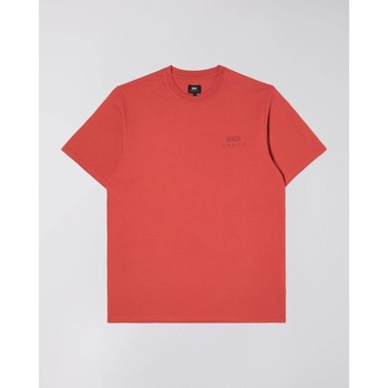 tekstylia Męskie T-shirty i Koszulki polo Edwin 45421MC000120 LOGO CHEST-BURNISHED SUNSET Czerwony