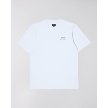 tekstylia Męskie T-shirty i Koszulki polo Edwin 45421MC000120 LOGO CHEST-WHITE Biały