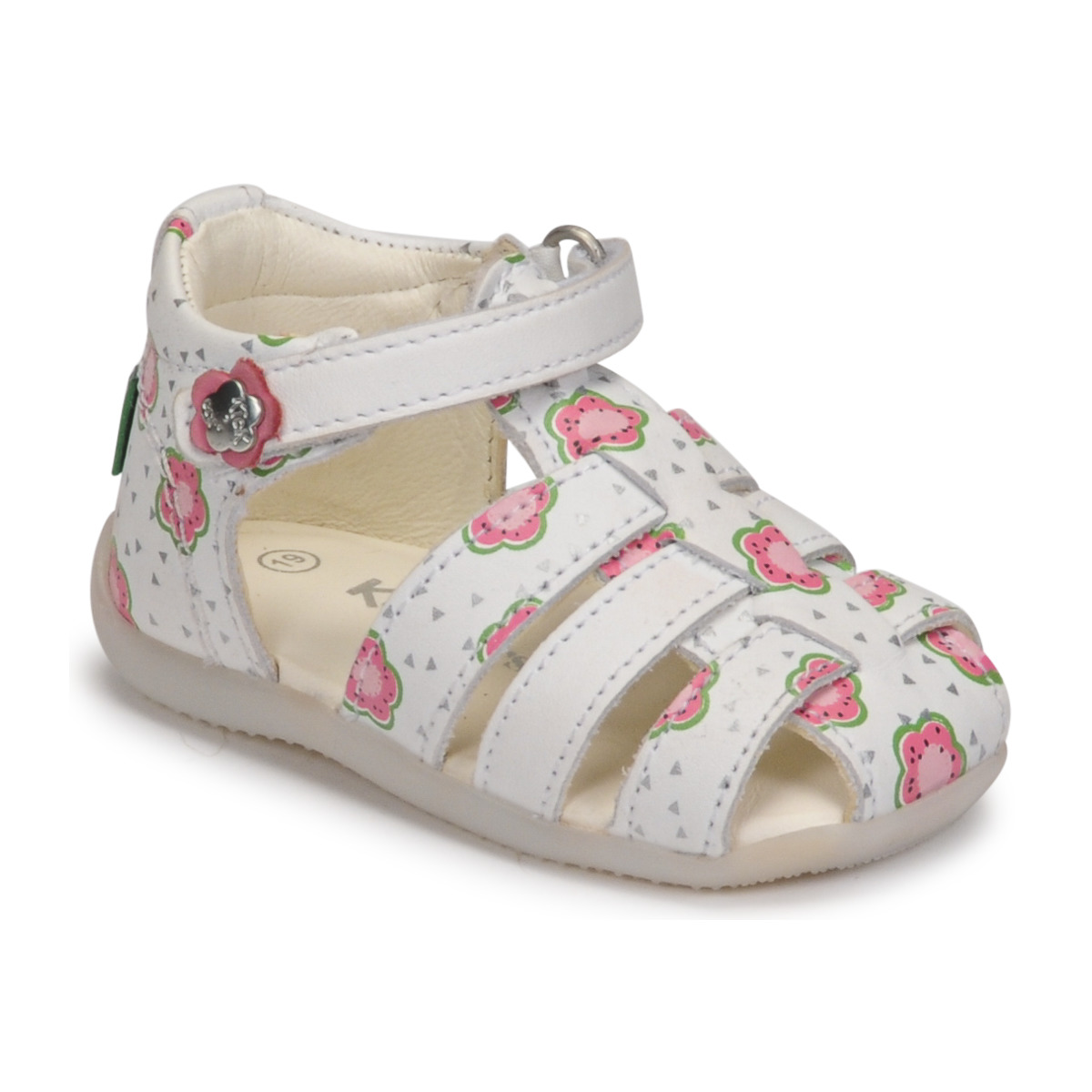 Buty Dziewczynka Sandały Kickers BIGFLO-2 Biały / Różowy