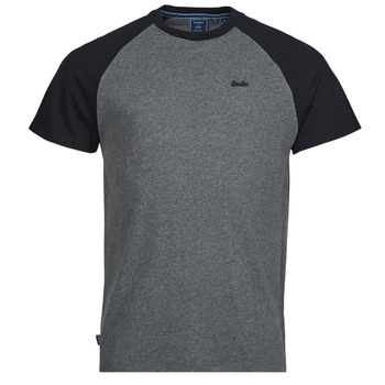 tekstylia Męskie T-shirty z krótkim rękawem Superdry VINTAGE BASEBALL TEE Rich / Charcoal / Marl / Czarny