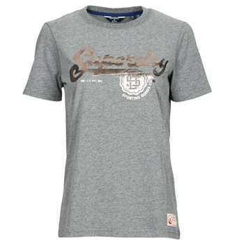 tekstylia Damskie T-shirty z krótkim rękawem Superdry VINTAGE SCRIPT STYLE COLL TEE Rich / Charcoal / Marl