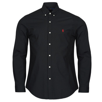 tekstylia Męskie Koszule z długim rękawem Polo Ralph Lauren ZSC11B Czarny / Czarny