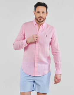tekstylia Męskie Koszule z długim rękawem Polo Ralph Lauren Z221SC19 Różowy / Carmel / Pink