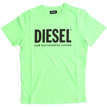 tekstylia Dziecko T-shirty i Koszulki polo Diesel 00J4P6 00YI9 TJUSTLOGO-K506 Zielony