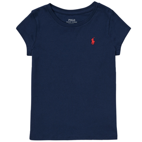 tekstylia Dziewczynka T-shirty z krótkim rękawem Polo Ralph Lauren NOIVEL Marine