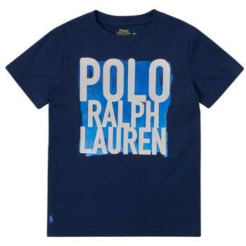 tekstylia Chłopiec T-shirty z krótkim rękawem Polo Ralph Lauren TITOUALII Marine