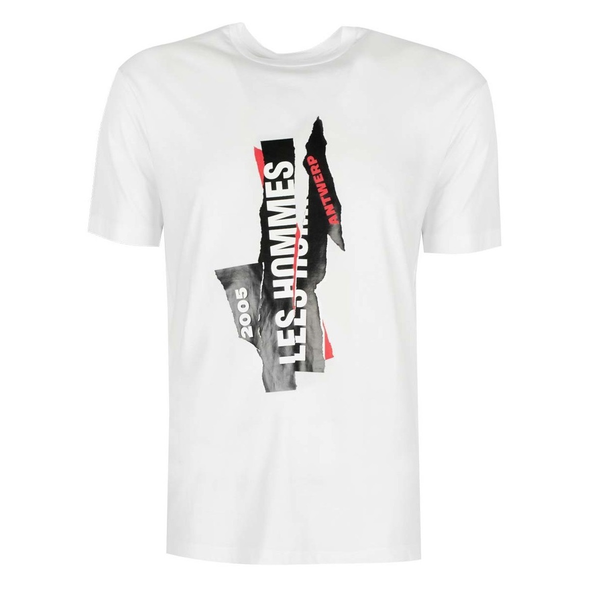 tekstylia Męskie T-shirty z krótkim rękawem Les Hommes LJT224-710P | Logo Biały