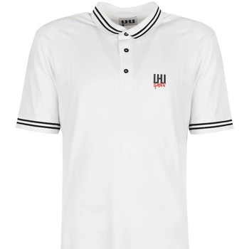 tekstylia Męskie Koszulki polo z krótkim rękawem Les Hommes UIT501 730U | LHU Gang Biały