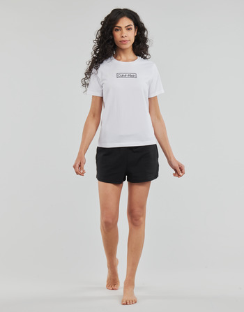 Calvin Klein Jeans PYJAMA SET SHORT Czarny / Biały