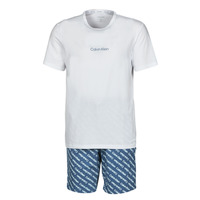 tekstylia Męskie Piżama / koszula nocna Calvin Klein Jeans SHORT SET Marine / Biały