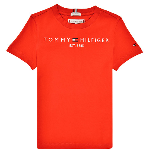 tekstylia Dziecko T-shirty z krótkim rękawem Tommy Hilfiger AIXOU Czerwony
