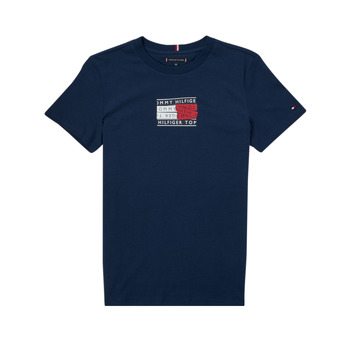 tekstylia Chłopiec T-shirty z krótkim rękawem Tommy Hilfiger LIMOUJEA Marine