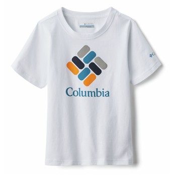 tekstylia Chłopiec T-shirty z krótkim rękawem Columbia VALLEY CREEK SS GRAPHIC SHIRT Biały