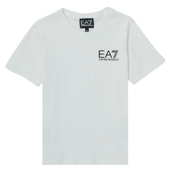 tekstylia Chłopiec T-shirty z krótkim rękawem Emporio Armani EA7 AIGUE Biały