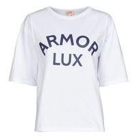 tekstylia Damskie T-shirty z krótkim rękawem Armor Lux MC SERIGRAPHIE Biały