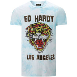tekstylia Męskie T-shirty z krótkim rękawem Ed Hardy - Los tigre t-shirt turquesa Niebieski