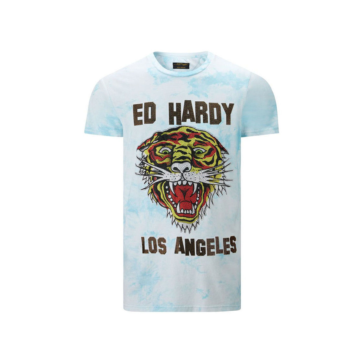tekstylia Męskie T-shirty z krótkim rękawem Ed Hardy Los tigre t-shirt turquesa Niebieski