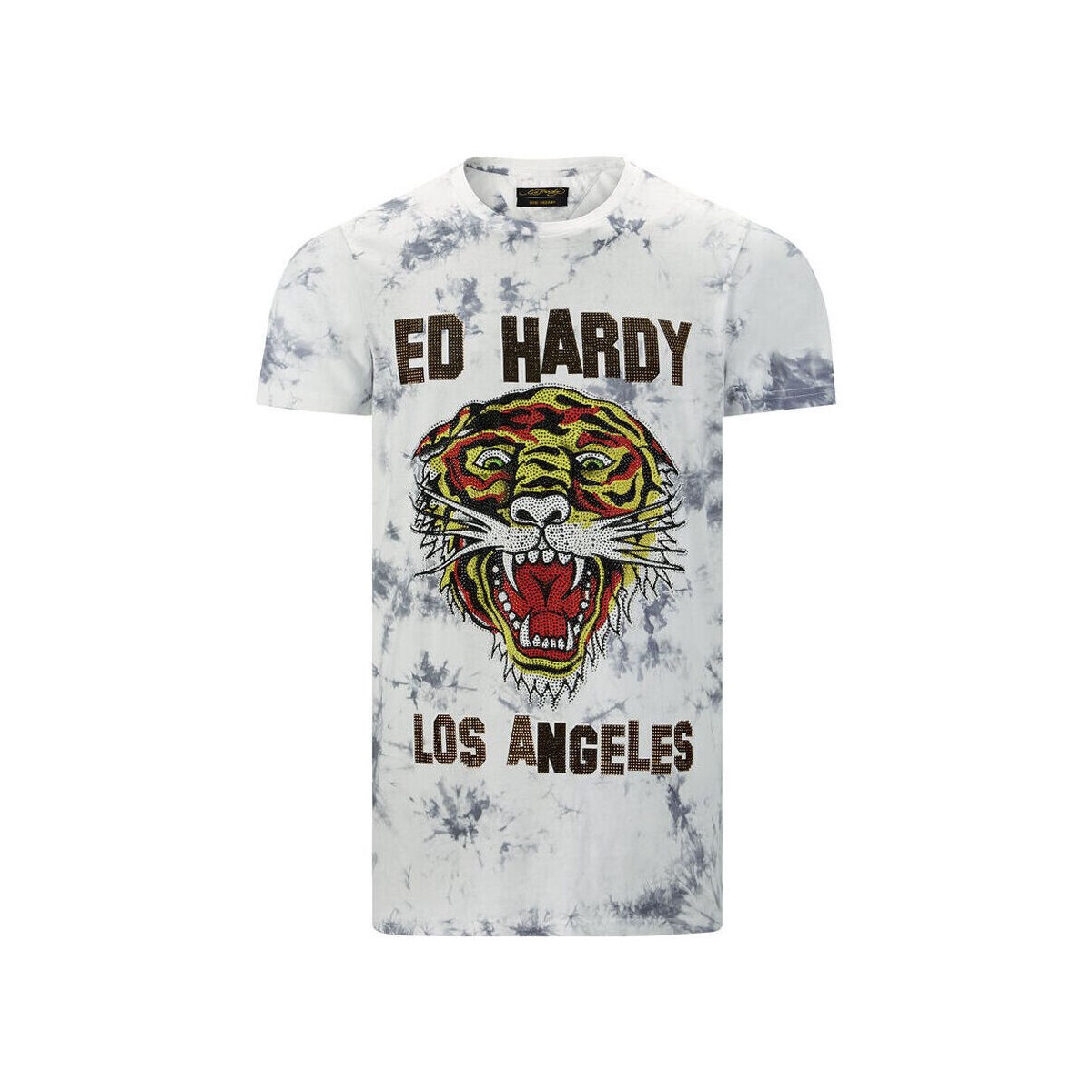tekstylia Męskie T-shirty z krótkim rękawem Ed Hardy Los tigre t-shirt white Biały