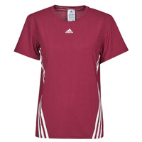 tekstylia Damskie T-shirty z krótkim rękawem adidas Performance TRAIN WTR ICNS 3 Stripes T-SHIRT Bordeaux