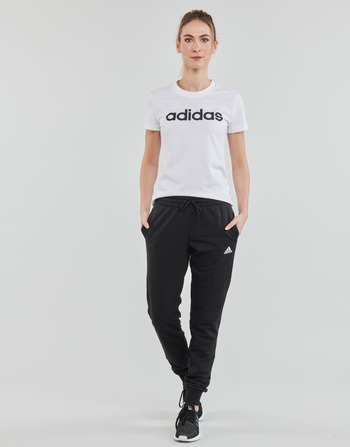 tekstylia Damskie Spodnie dresowe adidas Performance LIN FT C PANTS Czarny / Biały