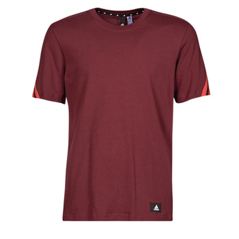 tekstylia Męskie T-shirty z krótkim rękawem adidas Performance FI 3 Stripes Tee Shadow / Czerwony