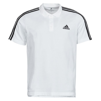 tekstylia Męskie Koszulki polo z krótkim rękawem adidas Performance 3 Stripes PQ POLO SHIRT Biały / Czarny
