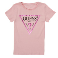 tekstylia Dziewczynka T-shirty z krótkim rękawem Guess LIO Różowy