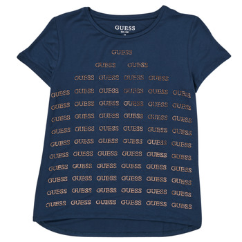 tekstylia Dziewczynka T-shirty z krótkim rękawem Guess LOOP Marine