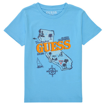 tekstylia Chłopiec T-shirty z krótkim rękawem Guess INESMI Niebieski