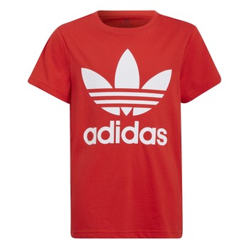 tekstylia Dziecko T-shirty z krótkim rękawem adidas Originals TREFOIL TEE Czerwony