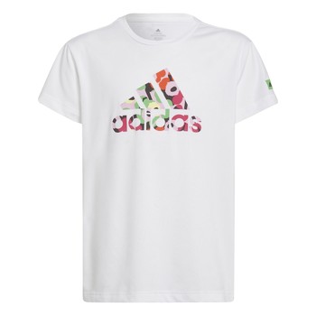 tekstylia Dziewczynka T-shirty z krótkim rękawem adidas Performance ELOISHA Biały