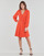tekstylia Damskie Sukienki krótkie Lauren Ralph Lauren SHAVILYA-LONG SLEEVE-DAY DRESS Pomarańczowy