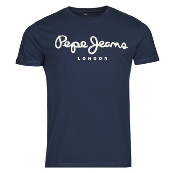 tekstylia Męskie T-shirty z krótkim rękawem Pepe jeans ORIGINAL STRETCH Niebieski