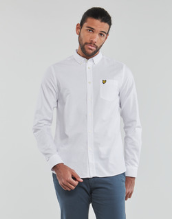 tekstylia Męskie Koszule z długim rękawem Lyle & Scott Oxford Shirt Biały