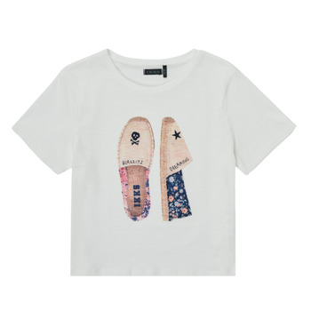 tekstylia Dziewczynka T-shirty z krótkim rękawem Ikks ECLANDA Biały