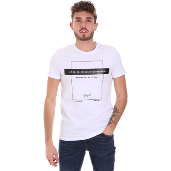 tekstylia Męskie T-shirty z krótkim rękawem Gaudi 121GU64076 Biały