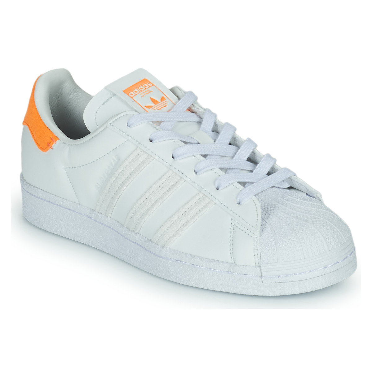 Buty Damskie Trampki niskie adidas Originals SUPERSTAR W Biały / Pomarańczowy