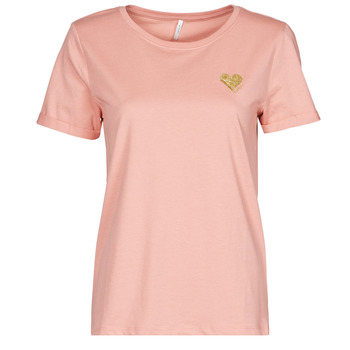 tekstylia Damskie T-shirty z krótkim rękawem Only ONLKITA Różowy