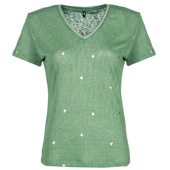 tekstylia Damskie T-shirty z krótkim rękawem Only ONLSTEPHANIA Zielony