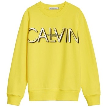 tekstylia Dziewczynka Bluzy Calvin Klein Jeans IG0IG01006 LOGO SWEATSHIRT-ZHM BRIGHT SUNSHINE Żółty