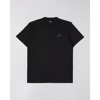 tekstylia Męskie T-shirty i Koszulki polo Edwin 45421MC000120 LOGO CHEST-BLACK Czarny