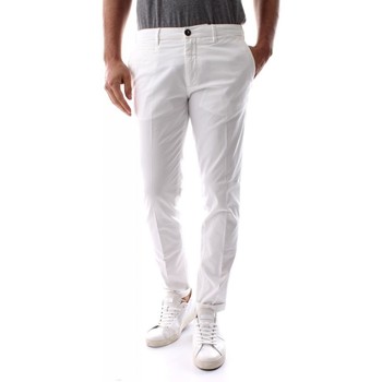 tekstylia Męskie Spodnie 40weft BILLY SS - 5943/7041-40W441 WHITE Biały