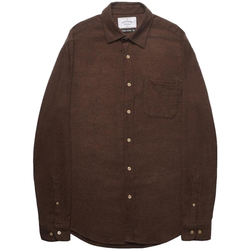 tekstylia Męskie Koszule z długim rękawem Portuguese Flannel Teca Shirt - Brown Brązowy